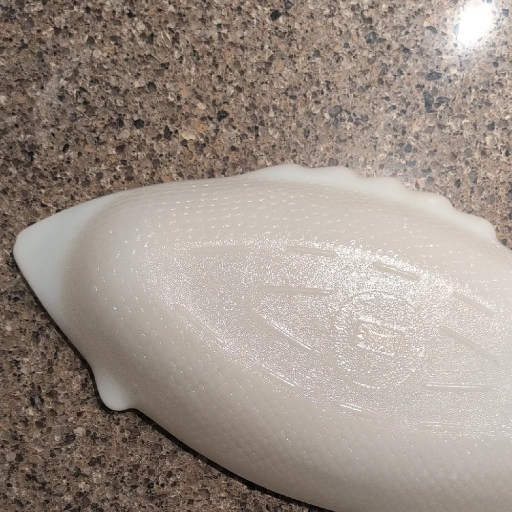 Glasbake Vintage Milk Glass Fish Platter